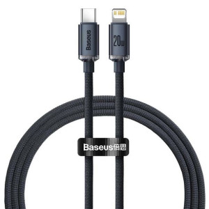 Kabel Usb-C Do Lightning Baseus Crystal, 20W, Pd, 1.2M (Czarny)