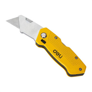 Nożyk Uniwersalny Z Wysuwanym Ostrzem Deli Tools Edl006Z (Żółty)