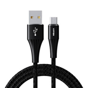 Kabel Usb Do Micro Usb Vipfan A01, 3A, 1.2M, Z Oplotem (Czarny)