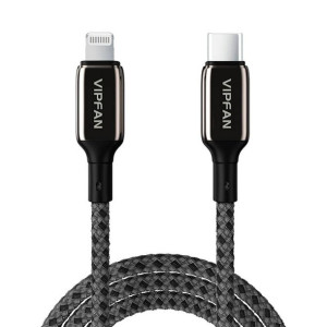 Kabel Usb-C Do Lightning Vipfan P03 1.5M, Power Delivery (Czarny)