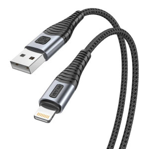 Kabel Usb Do Lightning Vipfan X10, 3A, 1.2M, Z Oplotem (Czarny)