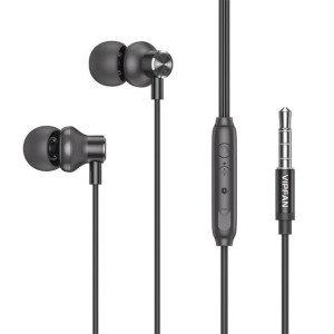 Słuchawki Dokanałowe Przewodowe Vipfan M07, 3.5Mm (Szare)