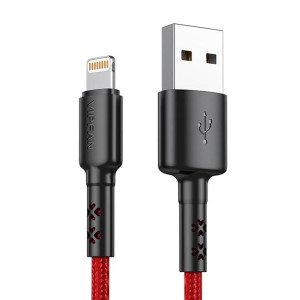 Kabel Usb Do Lightning Vipfan X02, 3A, 1.2M (Czerwony)