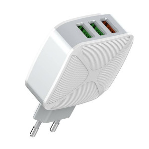Ładowarka Sieciowa Ldnio A3310Q, 3X Usb, Qc 3.0 (Biała)
