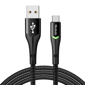 Kabel Usb Do Usb-C Mcdodo Magnificence Ca-7960 Led, 1M (Czarny)
