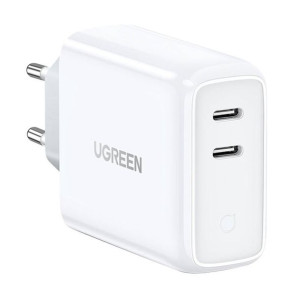 Ładowarka Sieciowa Ugreen Cd199, 2X Usb-C, Pd3.0, Qc4.0, 36W (Biały)