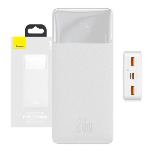 Powerbank Baseus Bipow 20000Mah, 2Xusb, Usb-C, 20W (Biały)