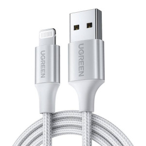 Kabel Lightning Do Usb Ugreen 2.4A Us199, 2M (Srebrny)