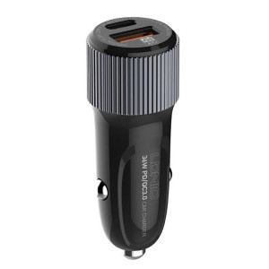 Ładowarka Samochodowa Ldnio C510Q Usb, Usb-C + Kabel Usb-C