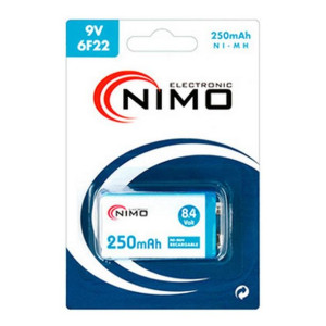 Bateria wielokrotnego ładowania NIMO RC22/9V 250 mAh