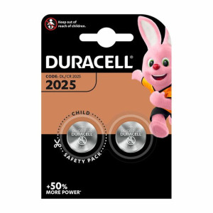 Litowe Baterie Guzikowe DURACELL CR2025 3 V (2 Sztuk)