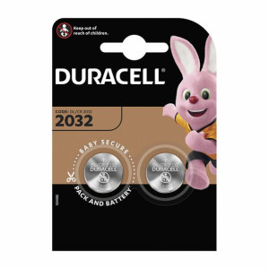 Litowe Baterie Guzikowe DURACELL CR2032 3 V (2 Sztuk)