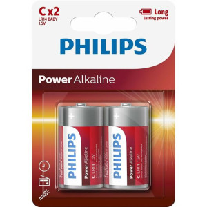 Baterie Alkaliczne Philips Power LR14 1,5 V Rodzaj C (2 Sztuk)