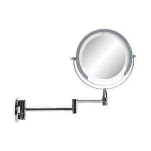 Lusterko Powiększające z LED DKD Home Decor 38 x 4 x 27 cm Srebrzysty Metal