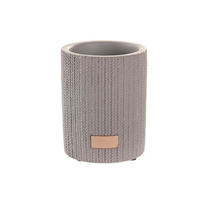 szklanka/kieliszek DKD Home Decor Szary Cement 8 x 8 x 10 cm