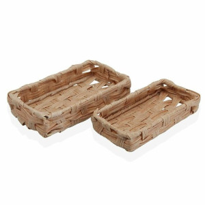 zestaw koszyków Versa 11 x 4 x 20 cm Polietylen Kąpiel i Prysznic (2 pcs)