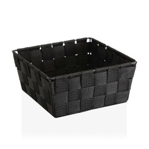 Koszyk Versa Czarna Materiałowy (10 x 6 x 25 cm)