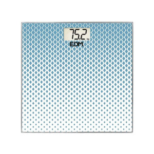 Cyfrowa Waga Łazienkowa EDM Szkło Celeste 180 kg (26 x 26 x 2 cm)