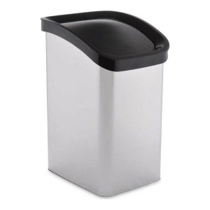 Kosz na Śmieci 23 L Ruchome Srebrzysty Plastikowy (27,3 x 43,7 x 34 cm)