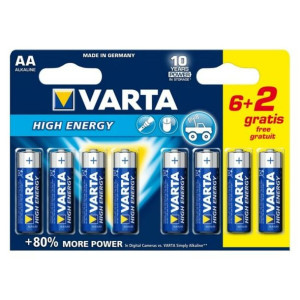 Bateria alkaliczna Varta LR6 AA 1,5V High Energy (8 pcs)