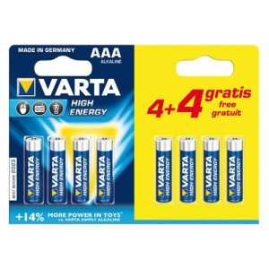 Bateria alkaliczna Varta CD4BKKD13-P AAA 1,5V High Energy (8 pcs)