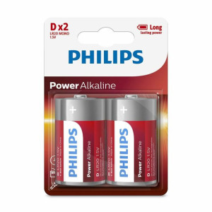 Baterie Alkaliczne Philips Power LR20 1,5 V Rodzaj D (2 Sztuk)
