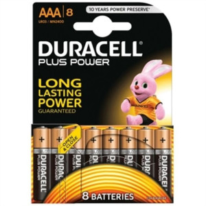 Baterie Alkaliczne DURACELL Plus LR03 AAA 1.5V (8 pcs)