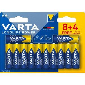 Baterie Alkaliczne Varta Longlife Power AA 1,5 V (12 Sztuk)