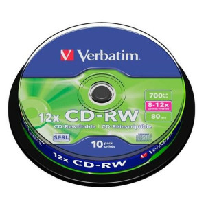 CD-RW Verbatim    10 Sztuk 700 MB 12x