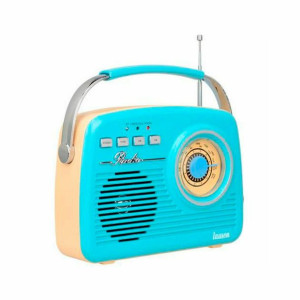 Przenośne Radio Bluetooth Lauson RA142 Niebieski Krem AM/FM Vintage