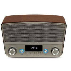 Radio Aiwa BSTU750BR   50W Głośnik Srebrzysty Brązowy Vintage