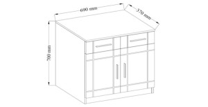 Komoda Paris 2D Dąb Sonoma / Grafit MDF