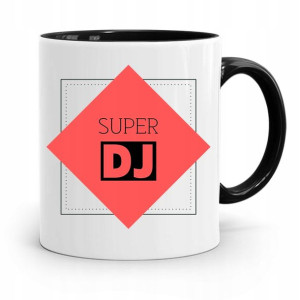 Dla Dja Muzyka Kubek Czarny Super Dj Prezent