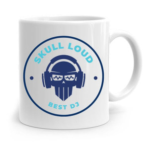 Dla Dja Muzyka Kubek Skull Loud Best Dj Prezent