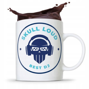 Dla Dja Muzyka Kubek Skull Loud Best Dj Prezent