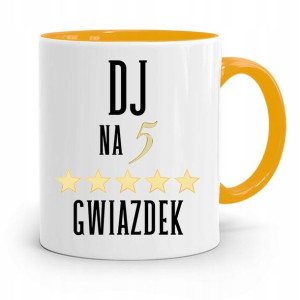 Dla Dja Muzyka Kubek Żółty Dj Na 5 Gwiazdek