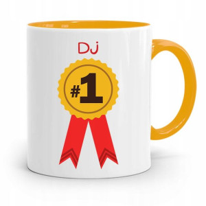 Dla Dja Muzyka Kubek Żółty Dj Numer Jeden Prezent