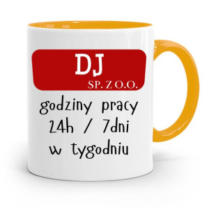 Dla Dja Muzyka Kubek Żółty Dj Sp. Z O.o. Prezent