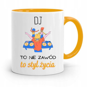 Dla Dja Muzyka Kubek Żółty Dj To Styl Życia