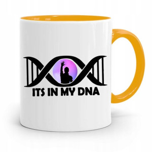 Dla Dja Muzyka Kubek Żółty Its In My Dna Prezent