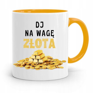 Dla Dja Muzyka Kubek Żółty Na Wagę Złota Prezent