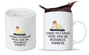 Dla Dja Muzyka Prezent Zestaw Kubek + Skarbonka