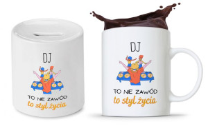 Dla Dja Muzyka Prezent Zestaw Kubek + Skarbonka