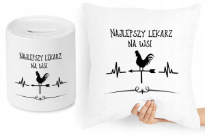 Dla Doktora Zestaw Poduszka + Skarbonka Prezent