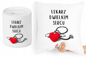 Dla Doktora Zestaw Poduszka + Skarbonka Prezent
