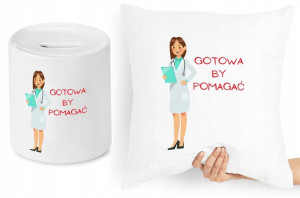 Dla Doktora Zestaw Poduszka + Skarbonka Prezent