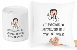 Dla Doktora Zestaw Poduszka + Skarbonka Prezent