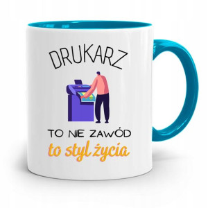 Dla Drukarza Kubek Błękitny Na Prezent Na Urodziny