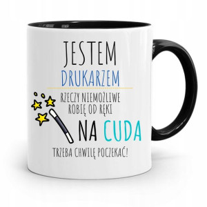 Dla Drukarza Kubek Czarny Na Prezent Na Urodziny