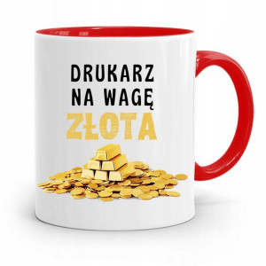 Dla Drukarza Kubek Czerwony Na Prezent Na Urodziny